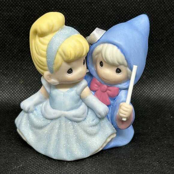 2021 Hallmark LE Disney Precious Moments Cinderella & Fairy Godmother ornament - Picture 1 of 5
